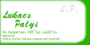 lukacs palyi business card